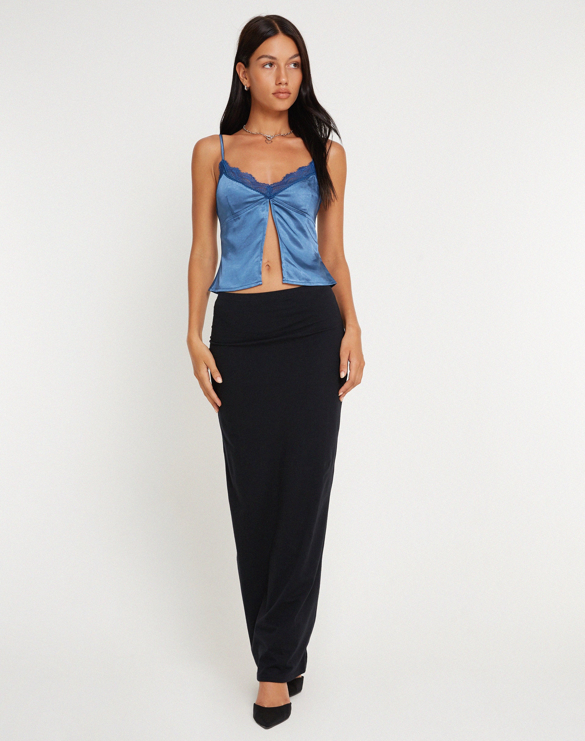 Apulia Butterfly Top in Satin Blue - Image 3