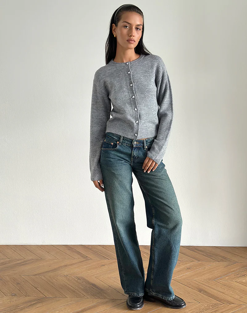 Aura Cardigan in Dusty Grey - Image 5