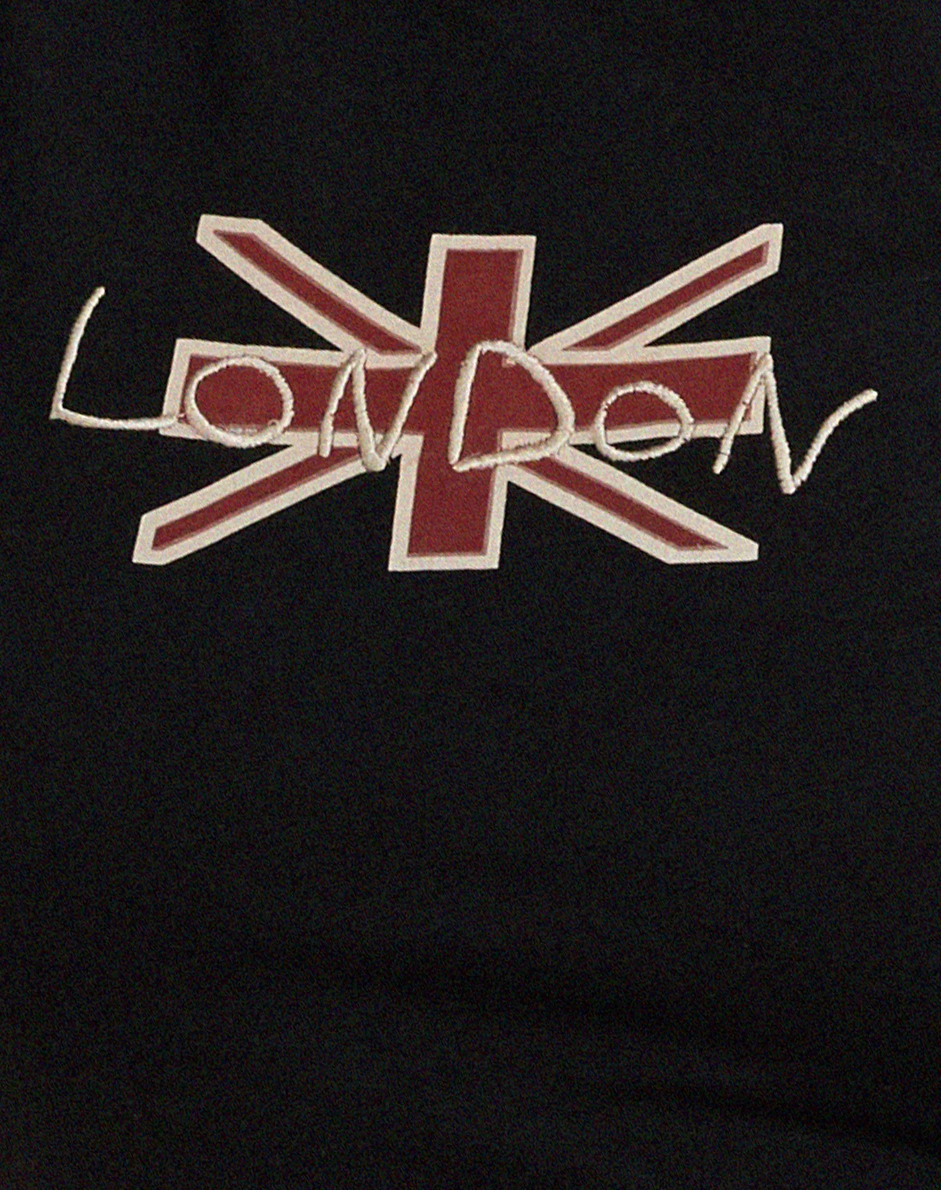 Babe Tee in Black with London Motel Embro - Image 7