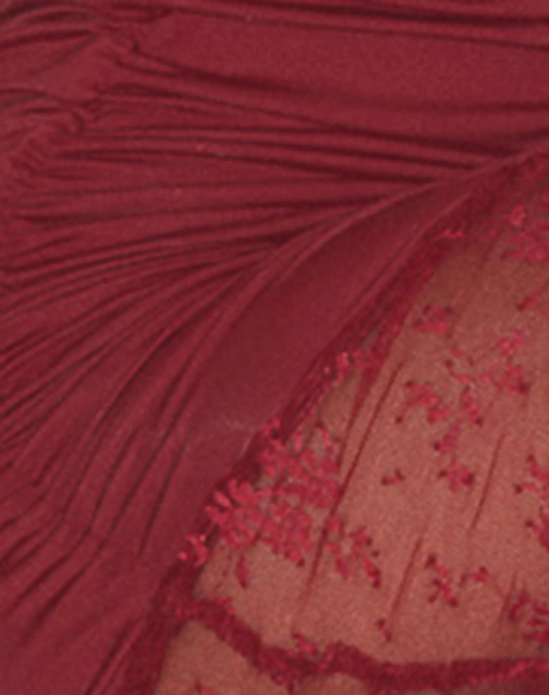 Carlie Bandeau Mini Dress in Dark Cherry - Image 6