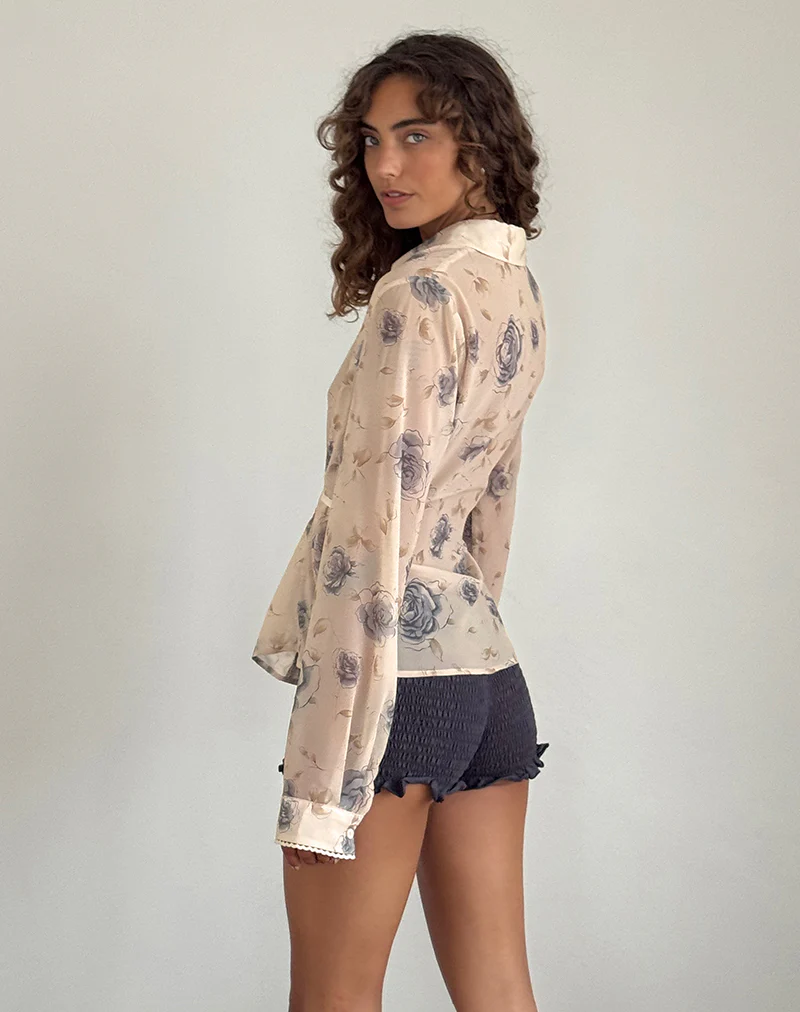 Christabel Shirt in Wild Rose Blue - Image 5