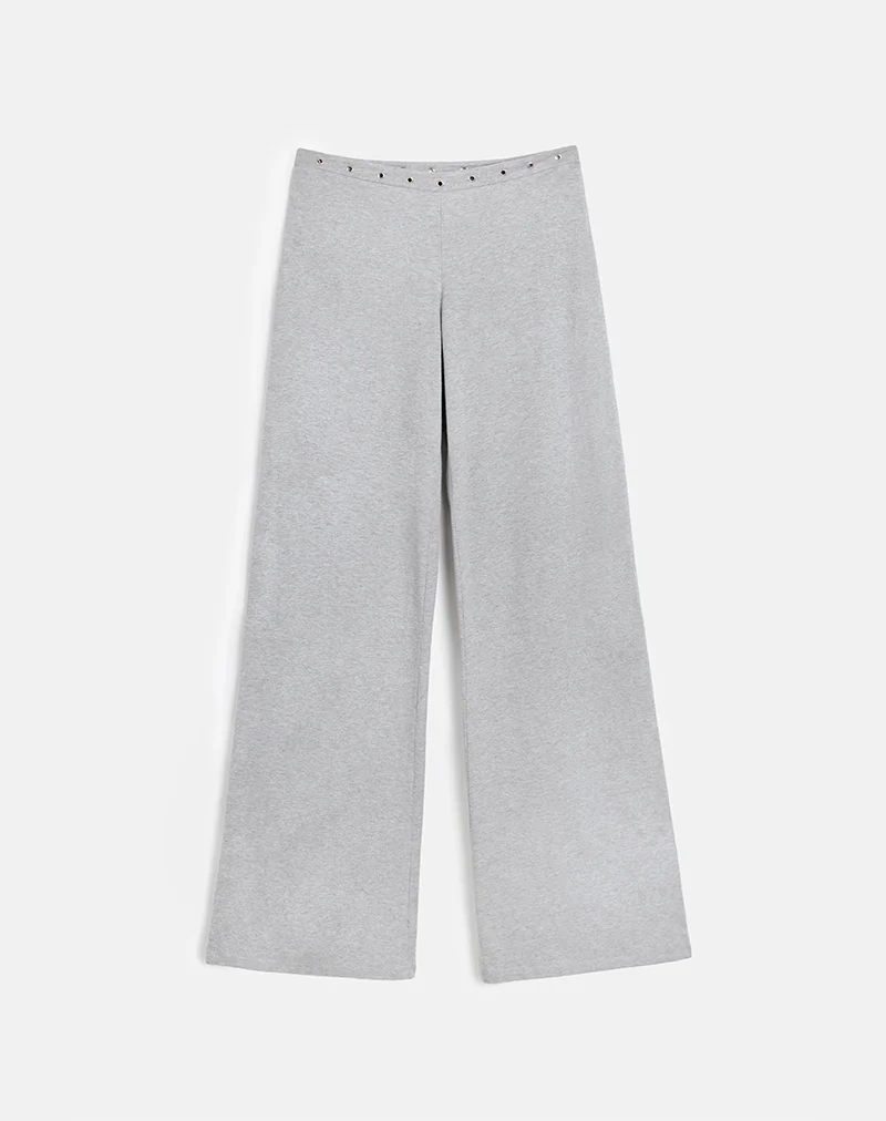 Dorala Low Rise Trousers with Eyelets in Grey Marl - Image 5