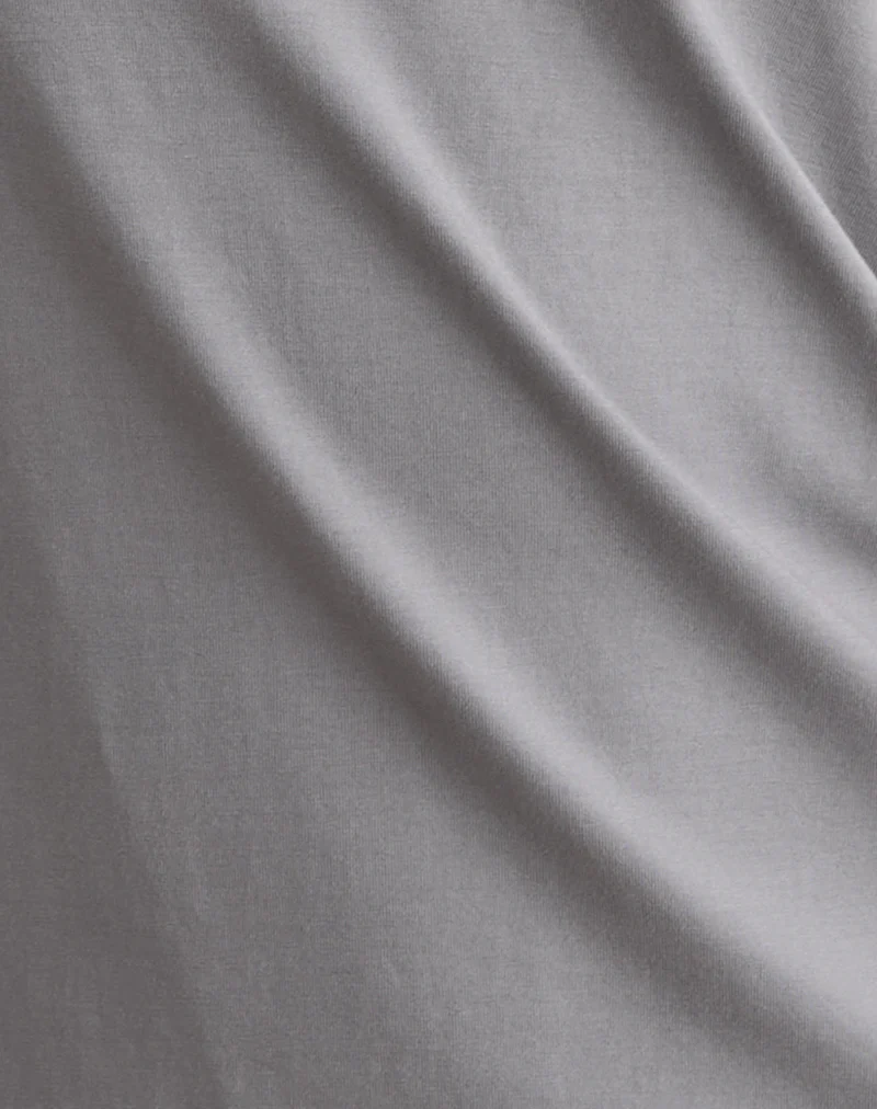 Edwina Off The Shoulder Mini Dress in Grey - Image 5