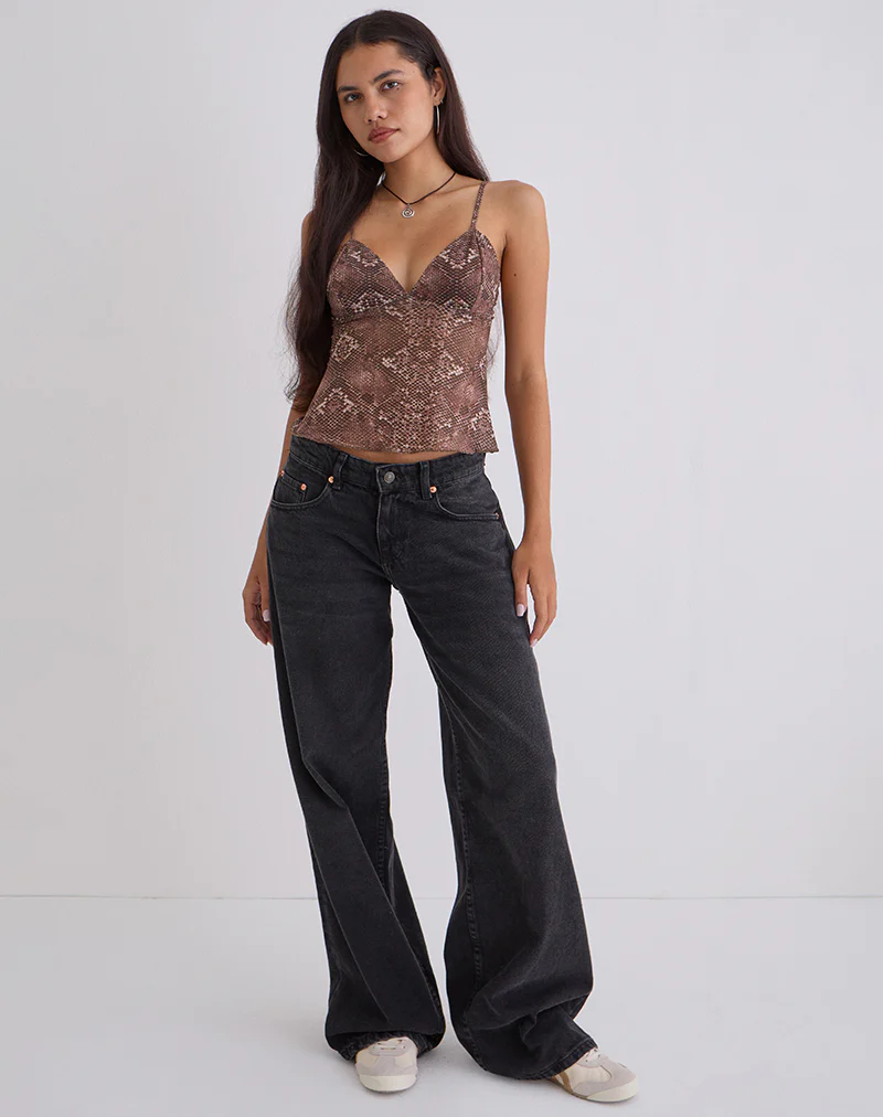 Elowyn Cami Top in Oversized Snake Skin - Image 4