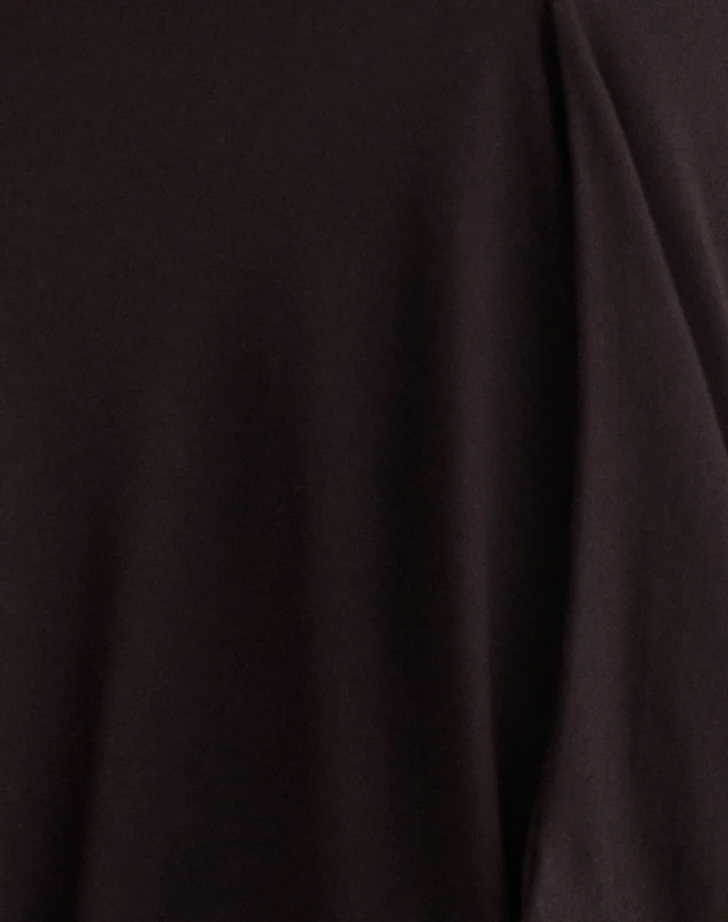 Esmeray Midi Skirt in Chocolate Brown - Image 6