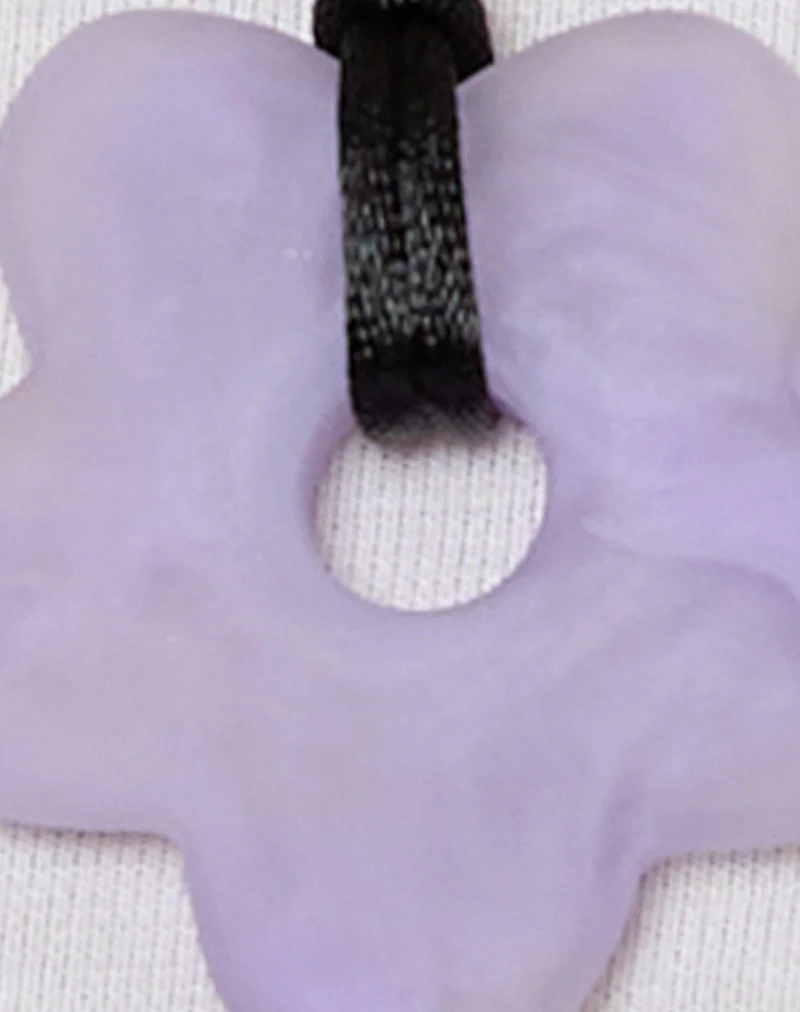 Flower Necklace in Resin Lilac - Image 5