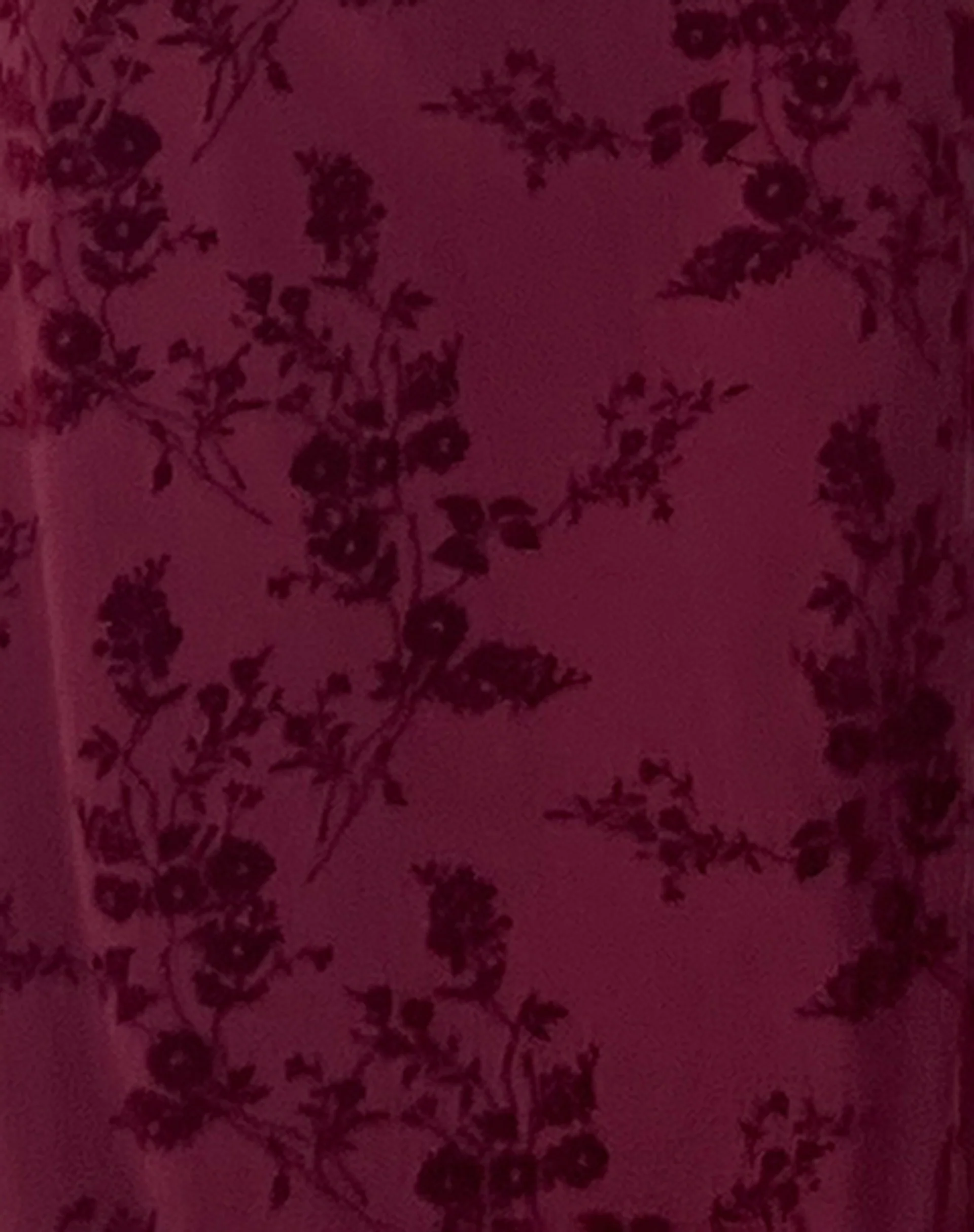 Gabriela Midi Dress in Botanical Flower Maroon - Image 6
