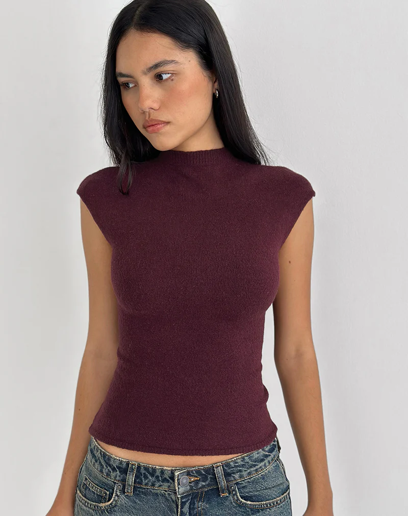 Hanuva Top in Knit Berry - Image 3