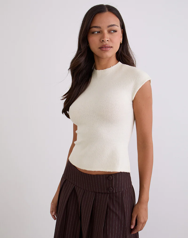 Hanuva Top in Knit Cream - Image 6