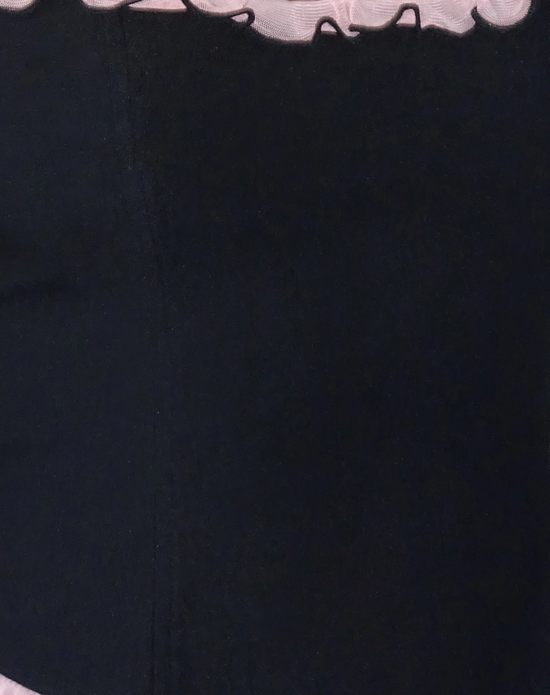 Idalia Corset Top in Black with Pink Mesh Ruffle - Image 6