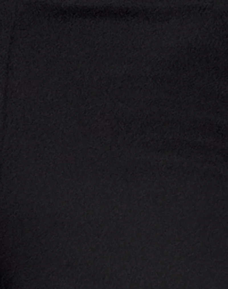 Joxiel Soft Rib Flared Trouser in Black - Image 5