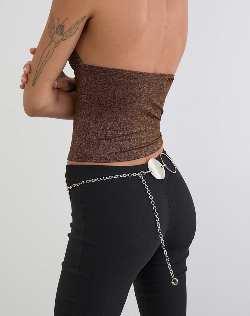 Kiana Round Belt in Silver - Image 5