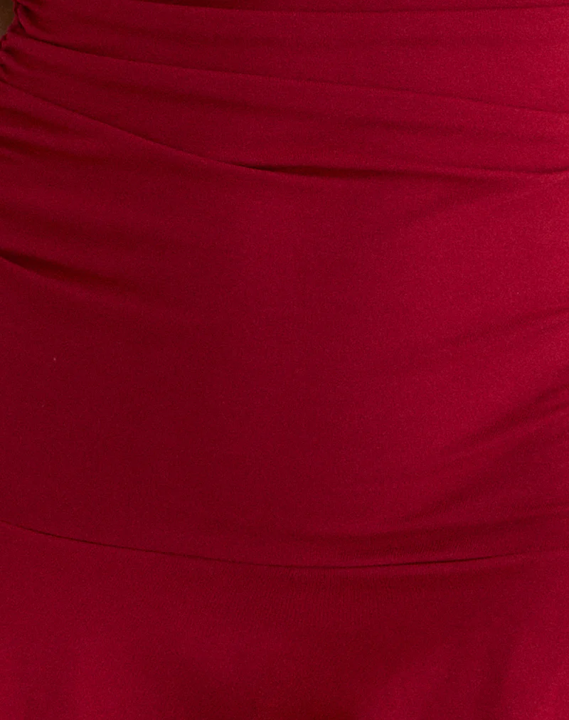 Lanai Mini Dress in Rayon Jersey Adrenaline Red - Image 6