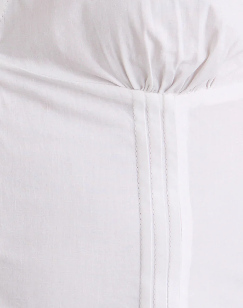 Lasily Sleeveless Corset Top in White - Image 8