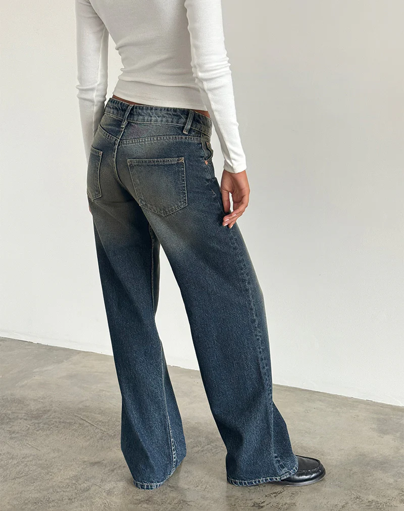 Low Rise Parallel Jeans in Amber Wash - Image 5
