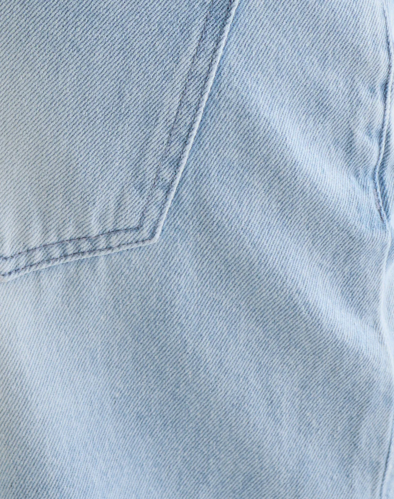 Low Rise Parallel Jeans in Icy Blue - Image 7