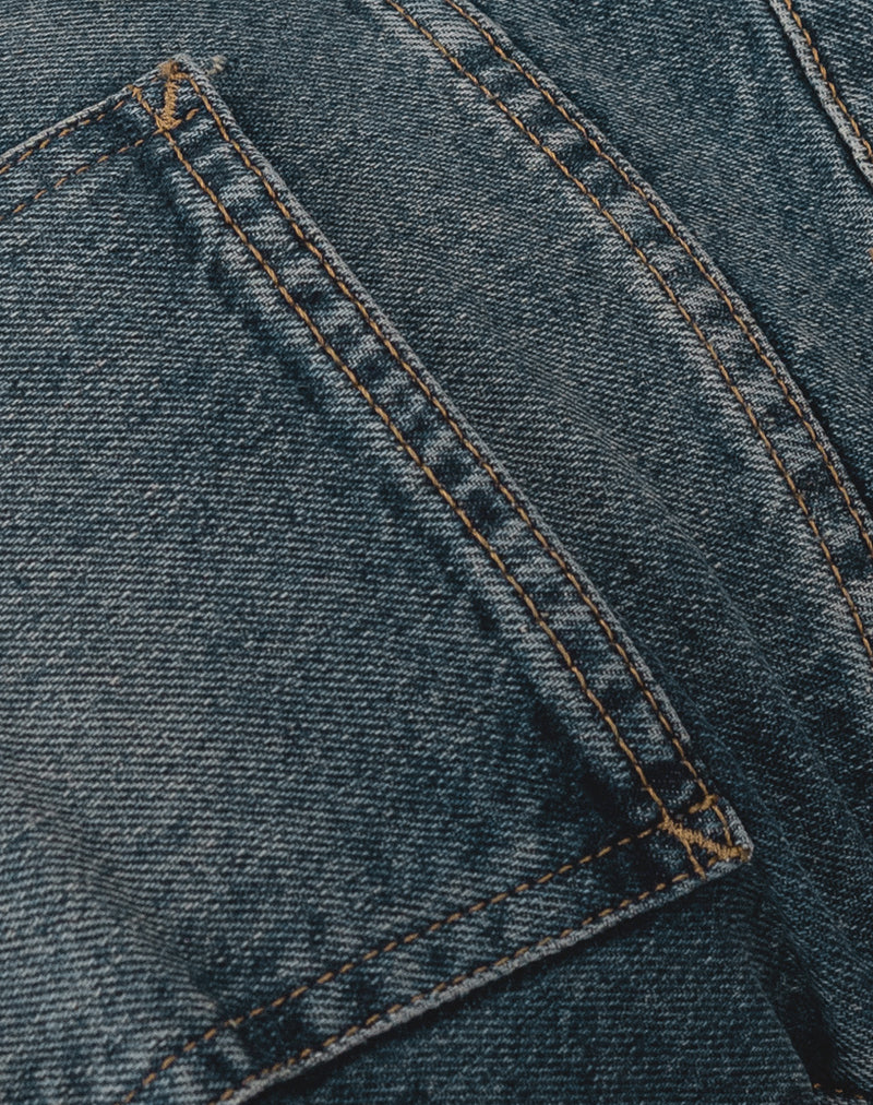 Low Rise Parallel Jeans in Steel Blue - Image 8