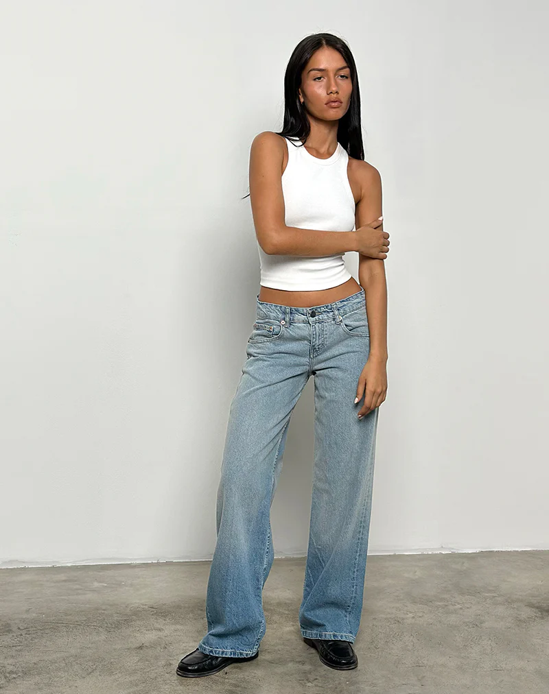 Low Rise Parallel Jeans in Vintage Bleach - Image 5