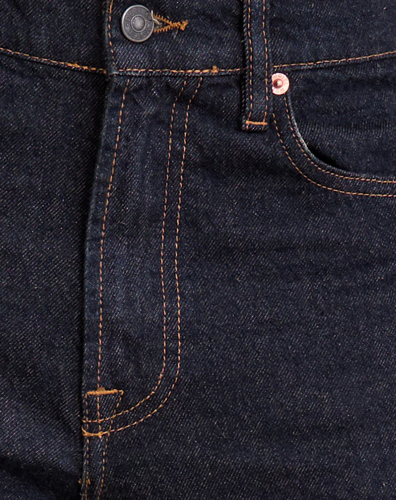 Low Slung Slim Parallel Jeans in Indigo - Image 6