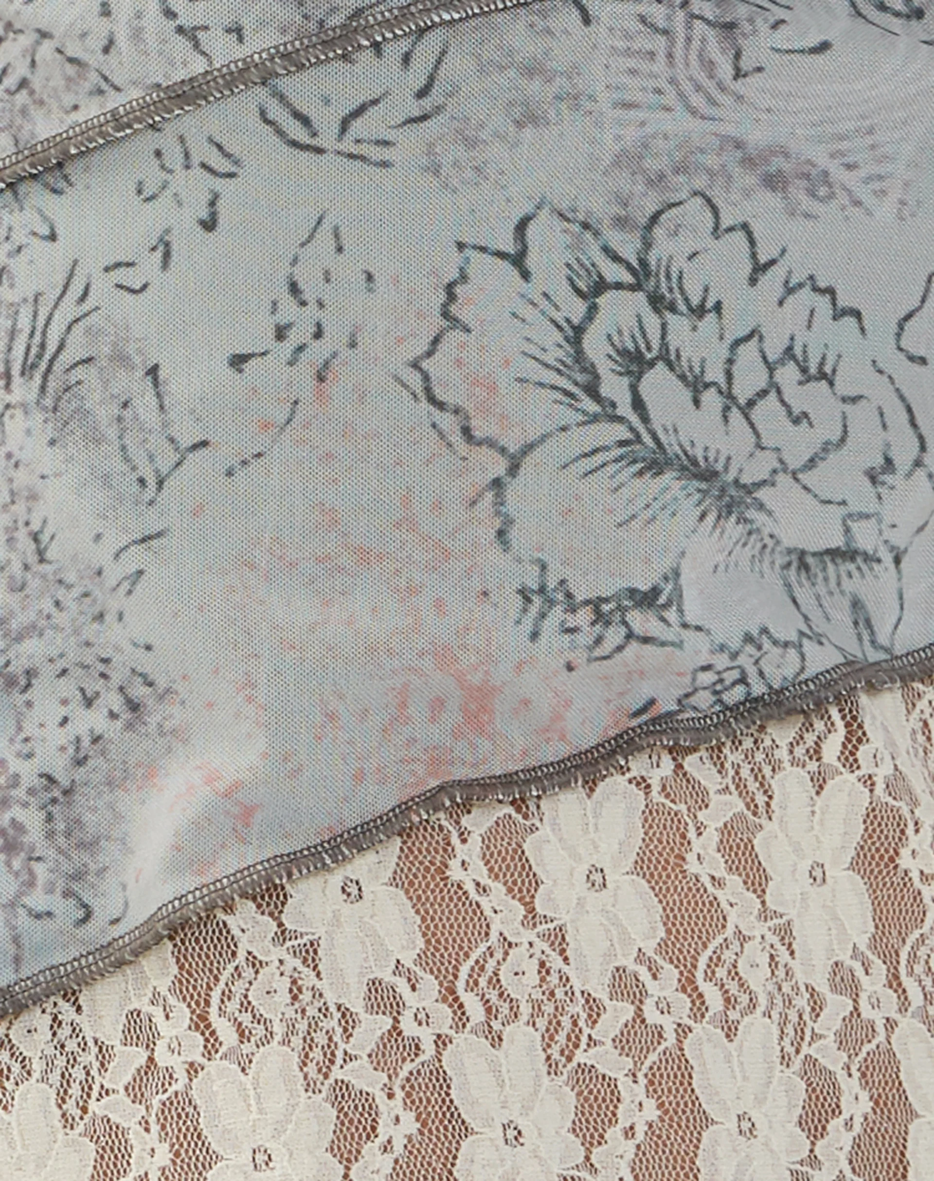 Lucca Long Sleeve Top in Lace Pastel Floral - Image 6