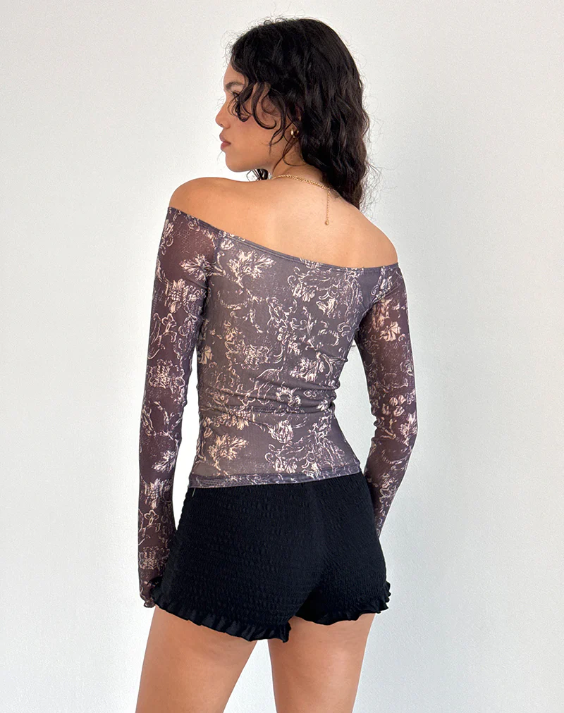 Lutana Top in Batik Botanical Brown - Image 3