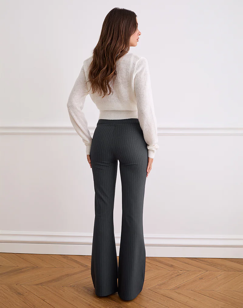 Malvinas Trouser in Tailoring Grey Stripe - Image 5