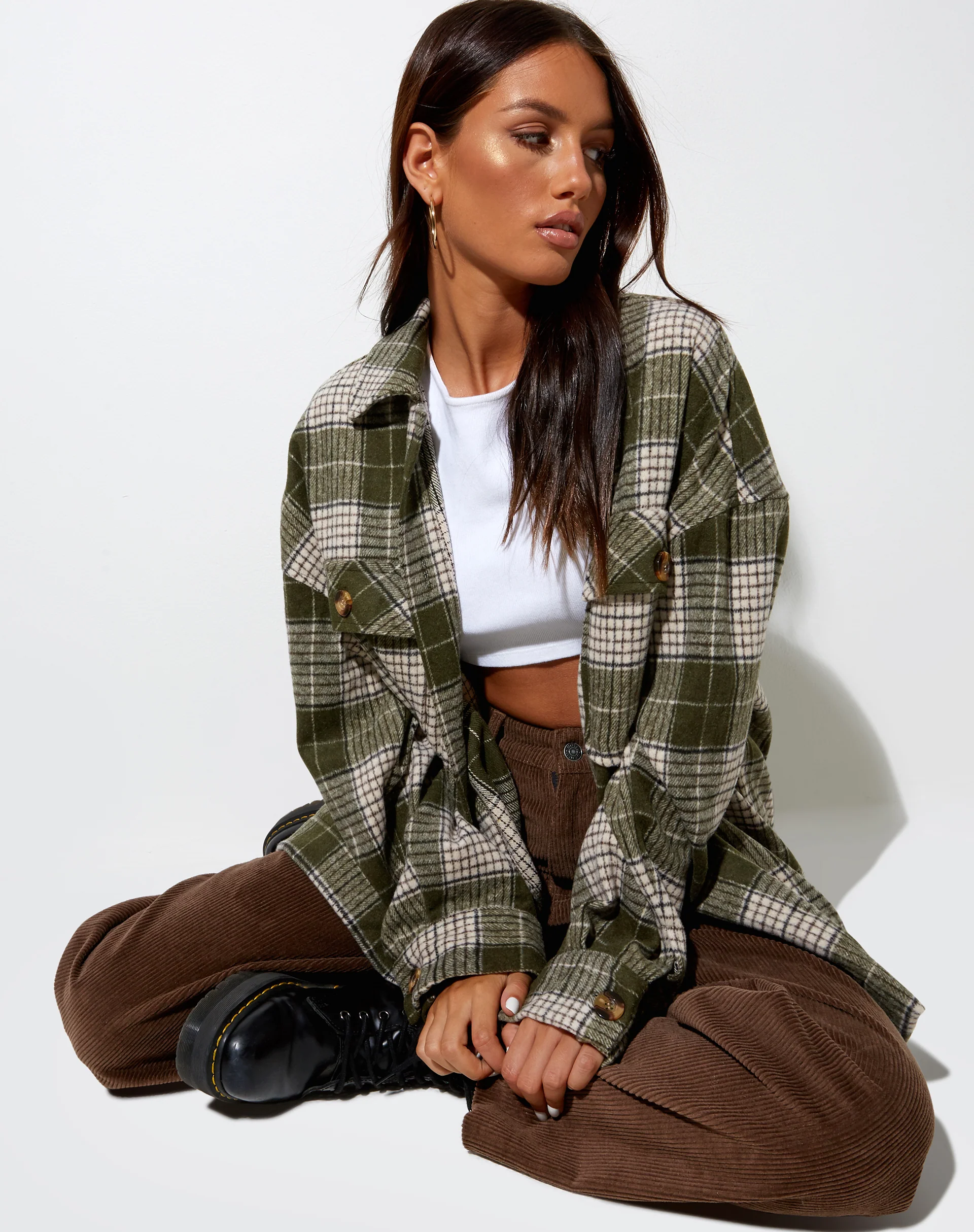 Marcel Shirt in Check Light Green - Image 4