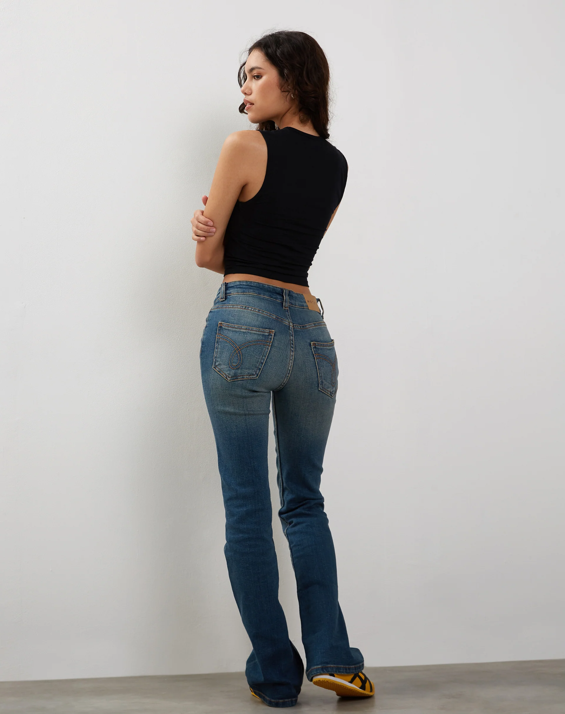 Monlo Vest Top in Lycra Black - Image 5