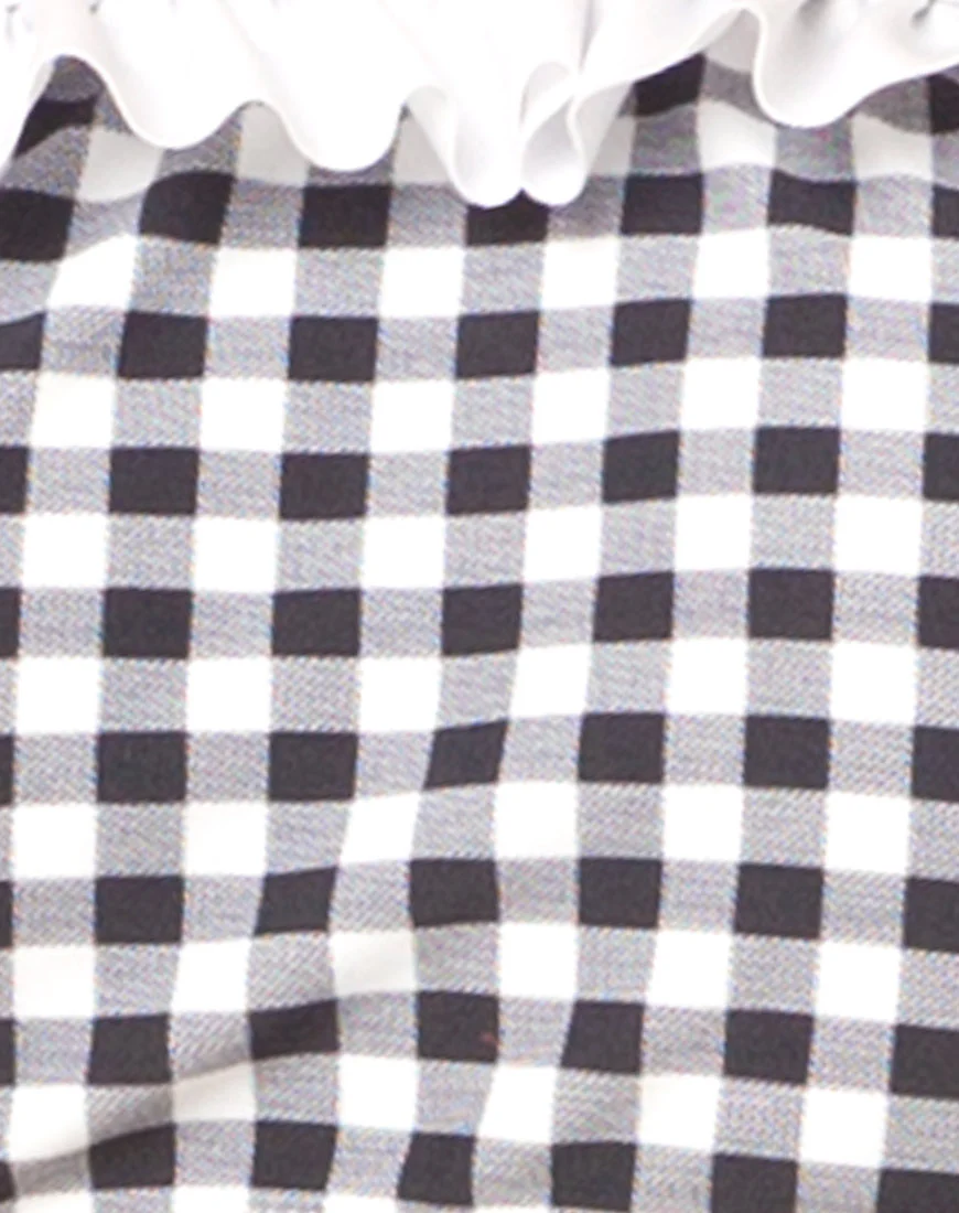 Motel Dosey Halter Neck Bikini Top in Gingham - Image 4