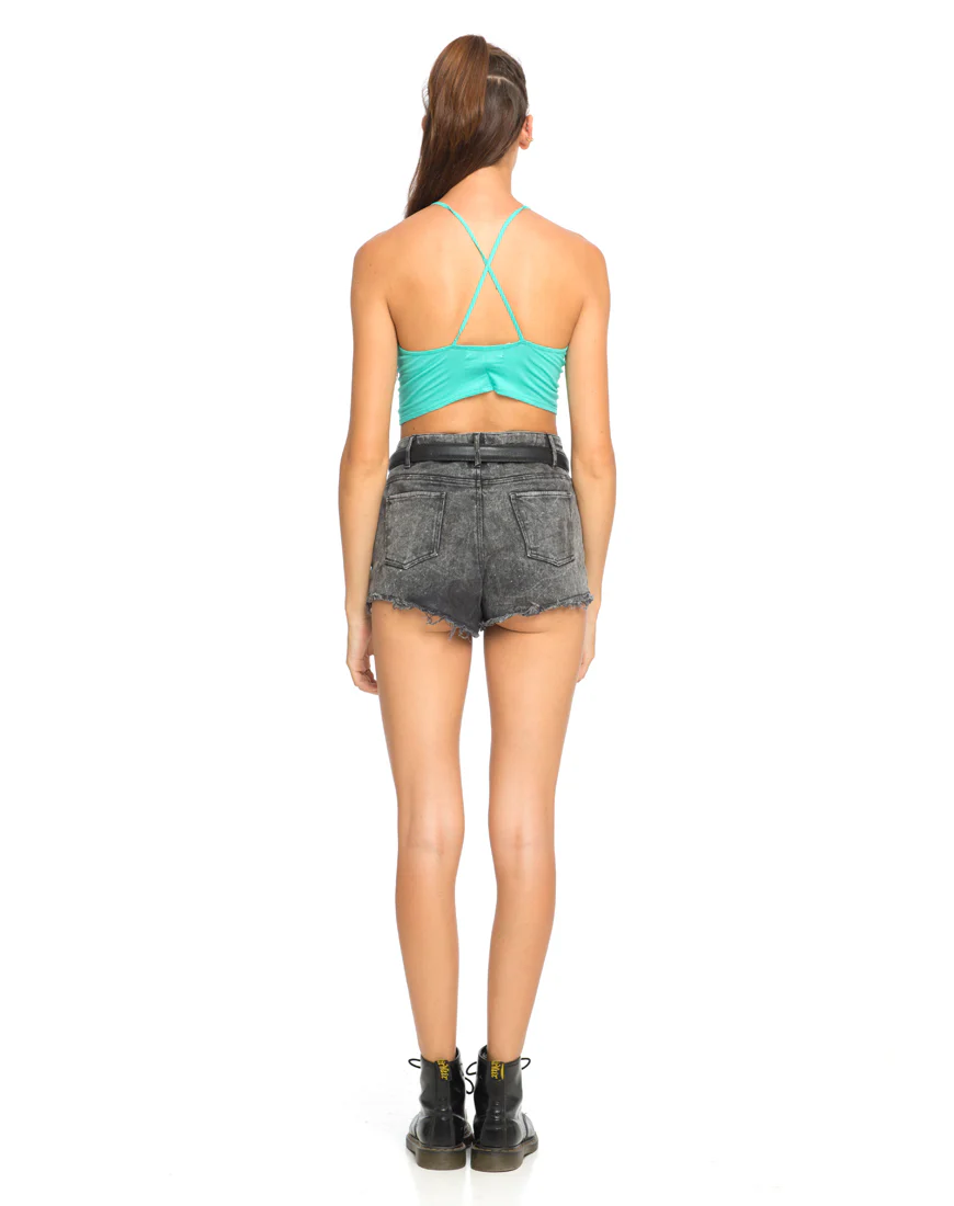 Motel Folly Strappy Crop in Aquamarine - Image 4