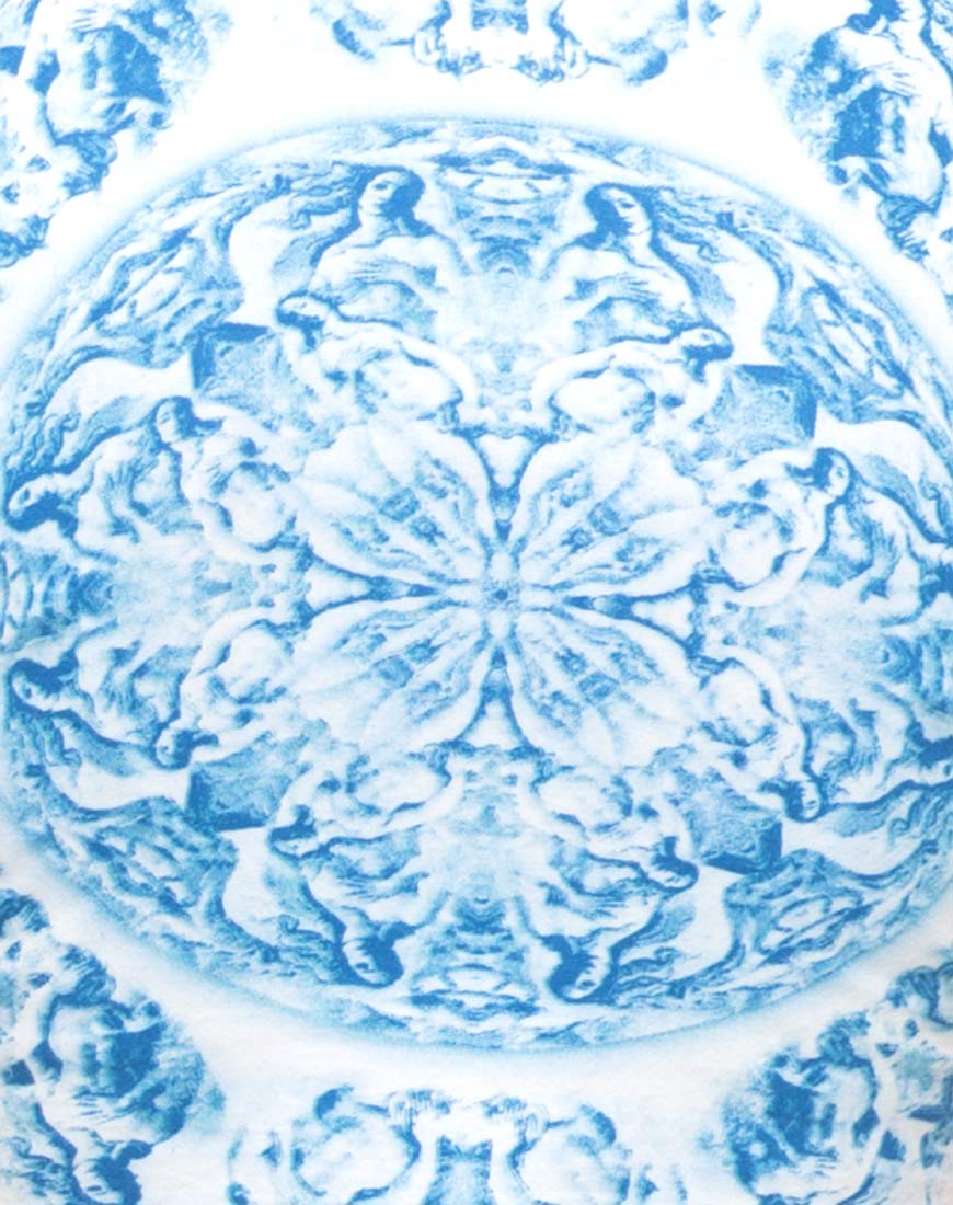 Motel Mindy Turtleneck Crop Top in Blue Venus - Image 5