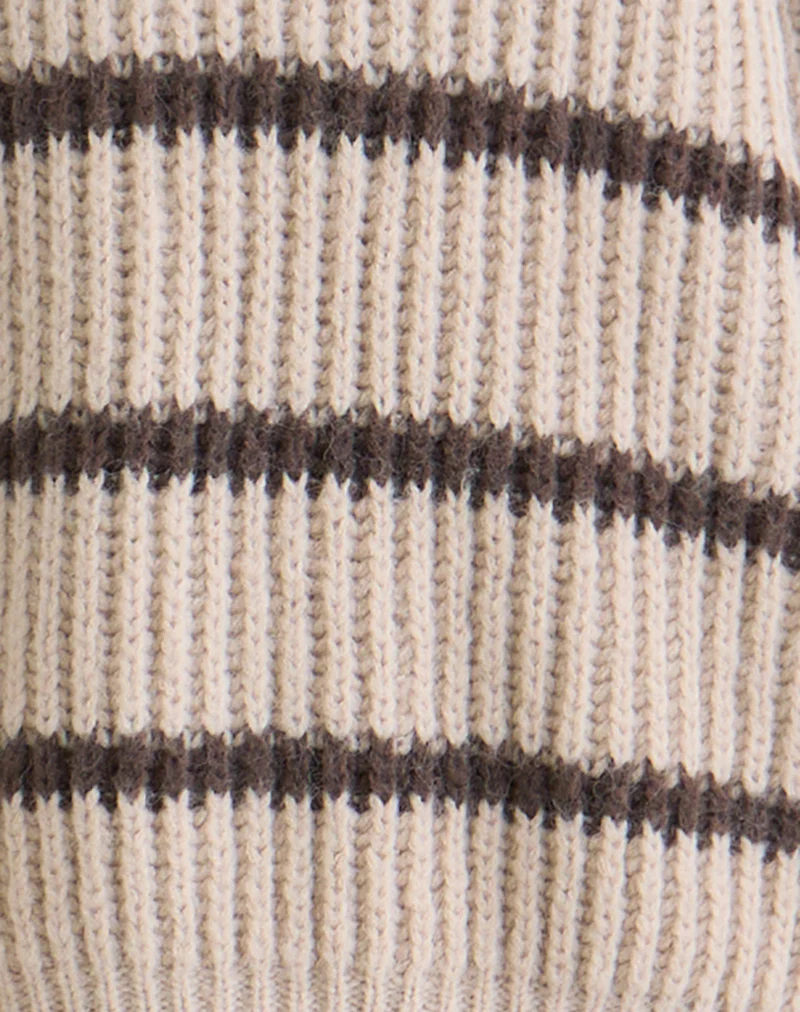 Namirta Jumper in Mono Stripe Oat - Image 8