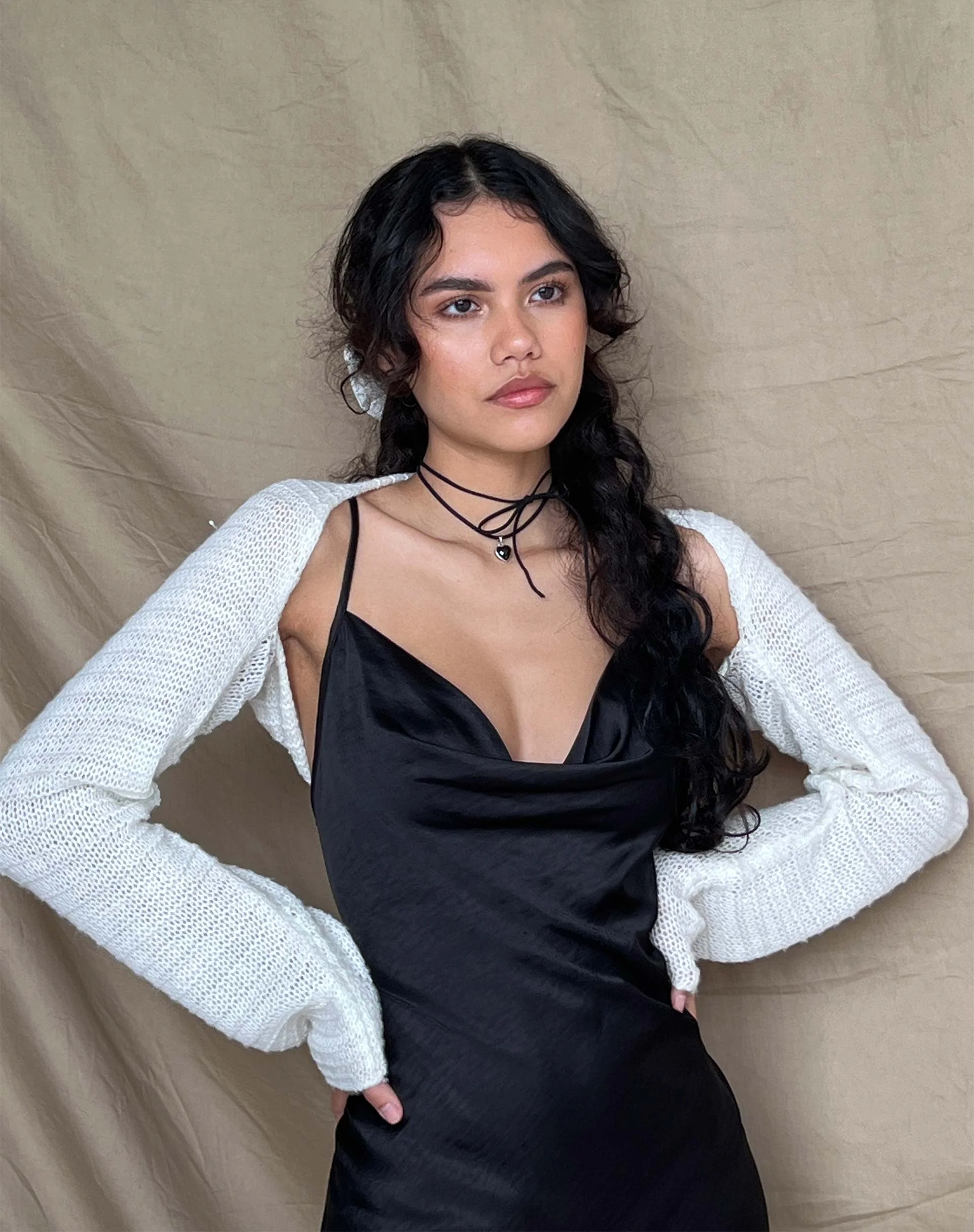 Nobila Shrug Top in Ivory - Image 6