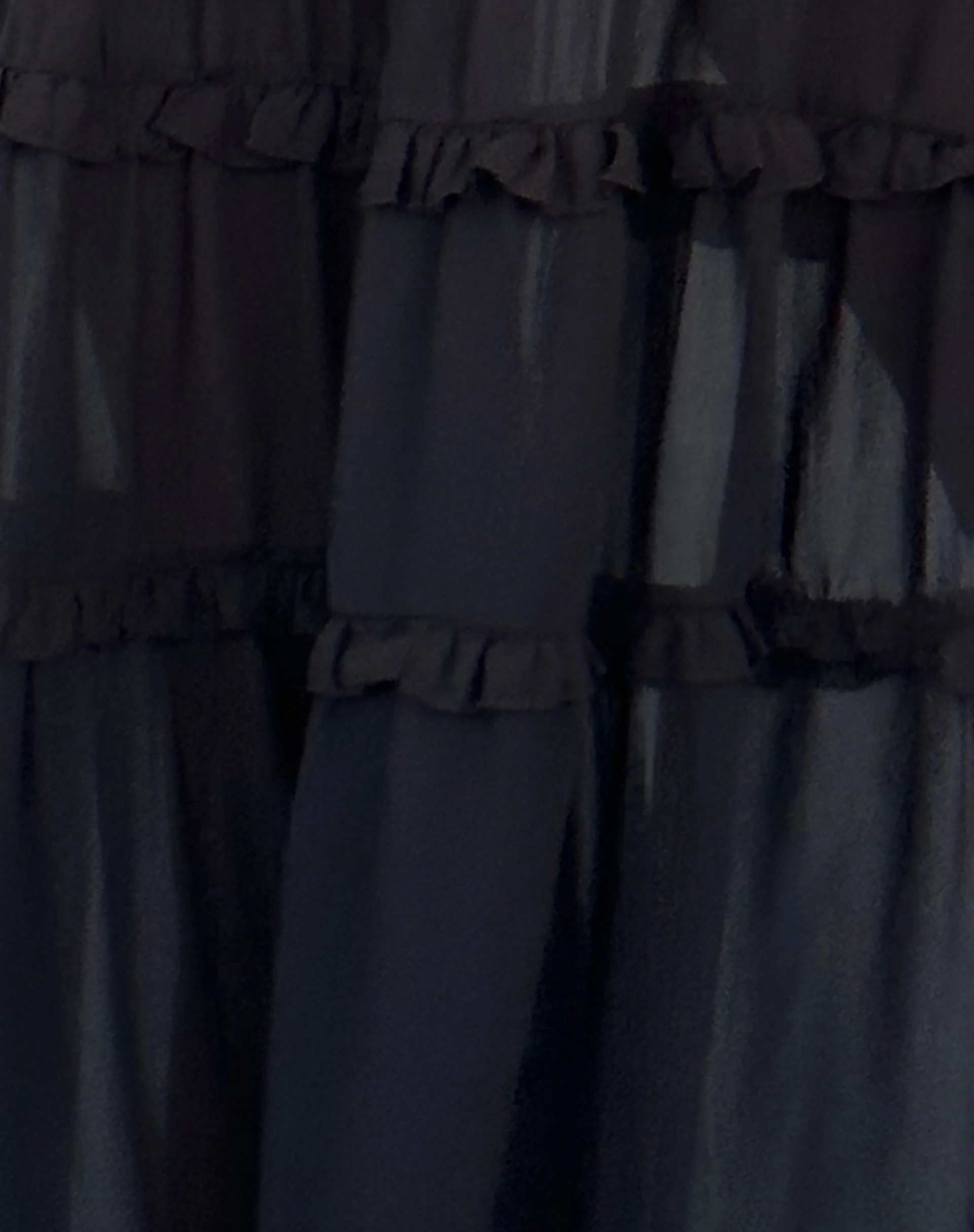 Norah Tiered Maxi Skirt in Black Chiffon - Image 6