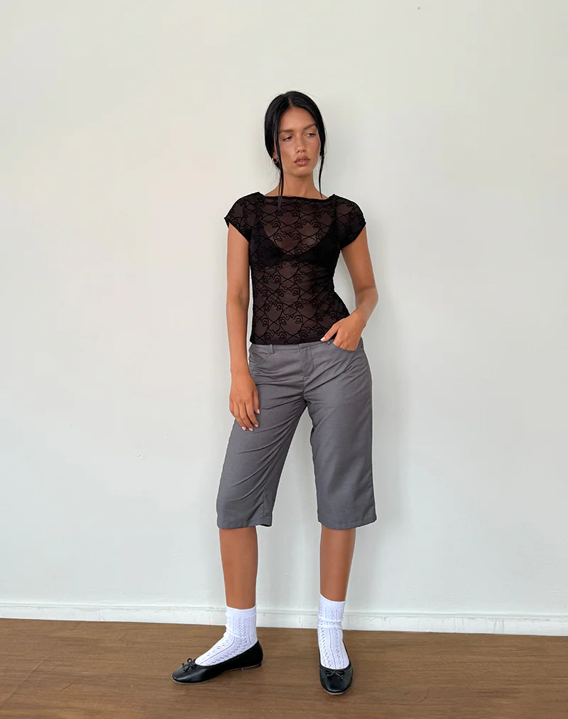 Nova Top in Black Queen of Heart Flock - Image 5