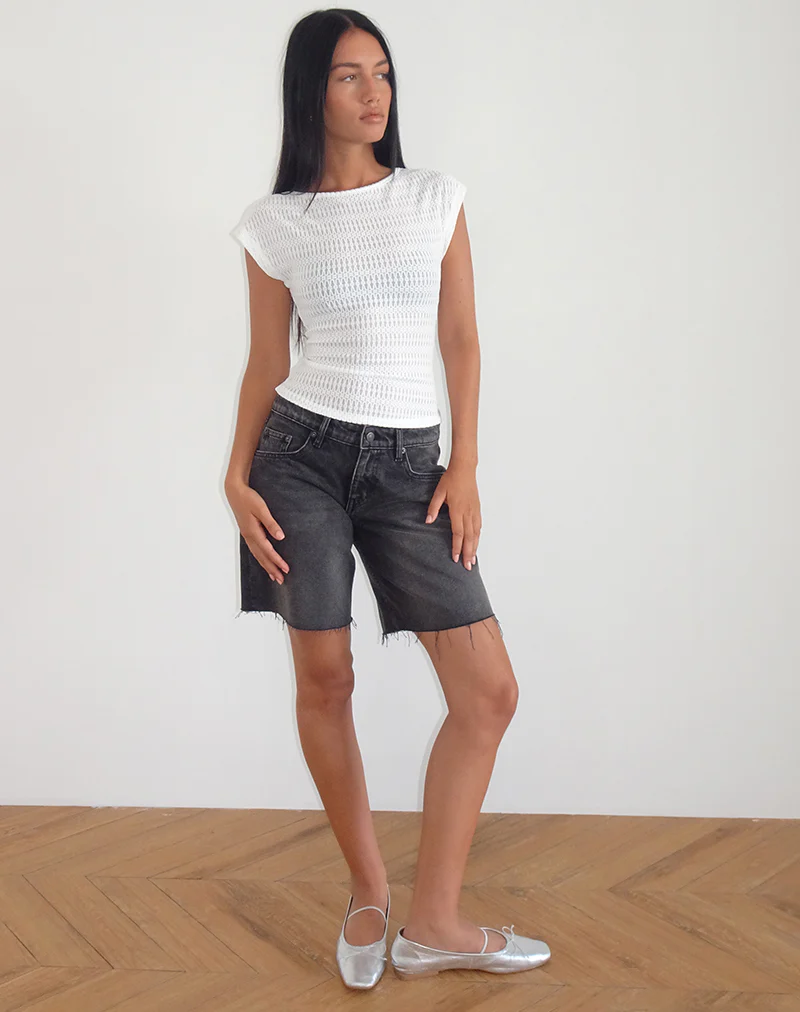 Nova Top in Textured White - Image 3