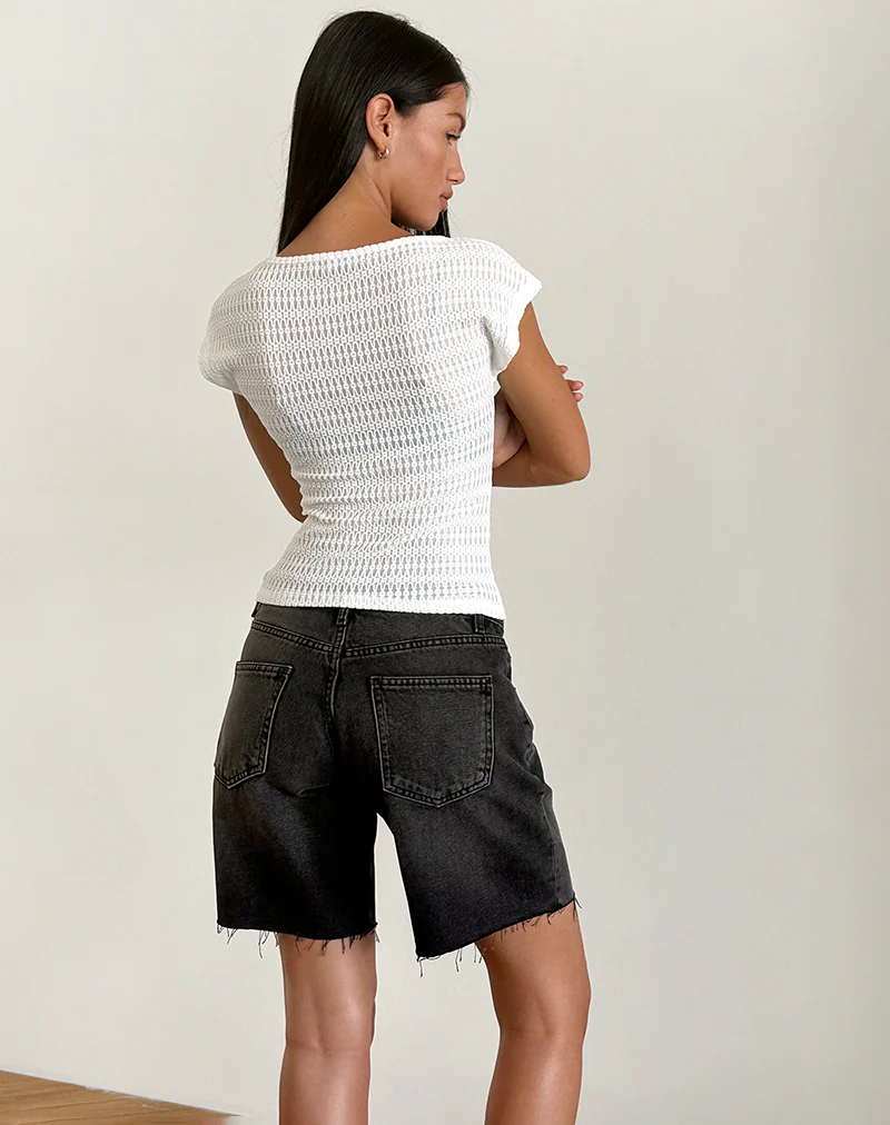 Nova Top in Textured White - Image 4