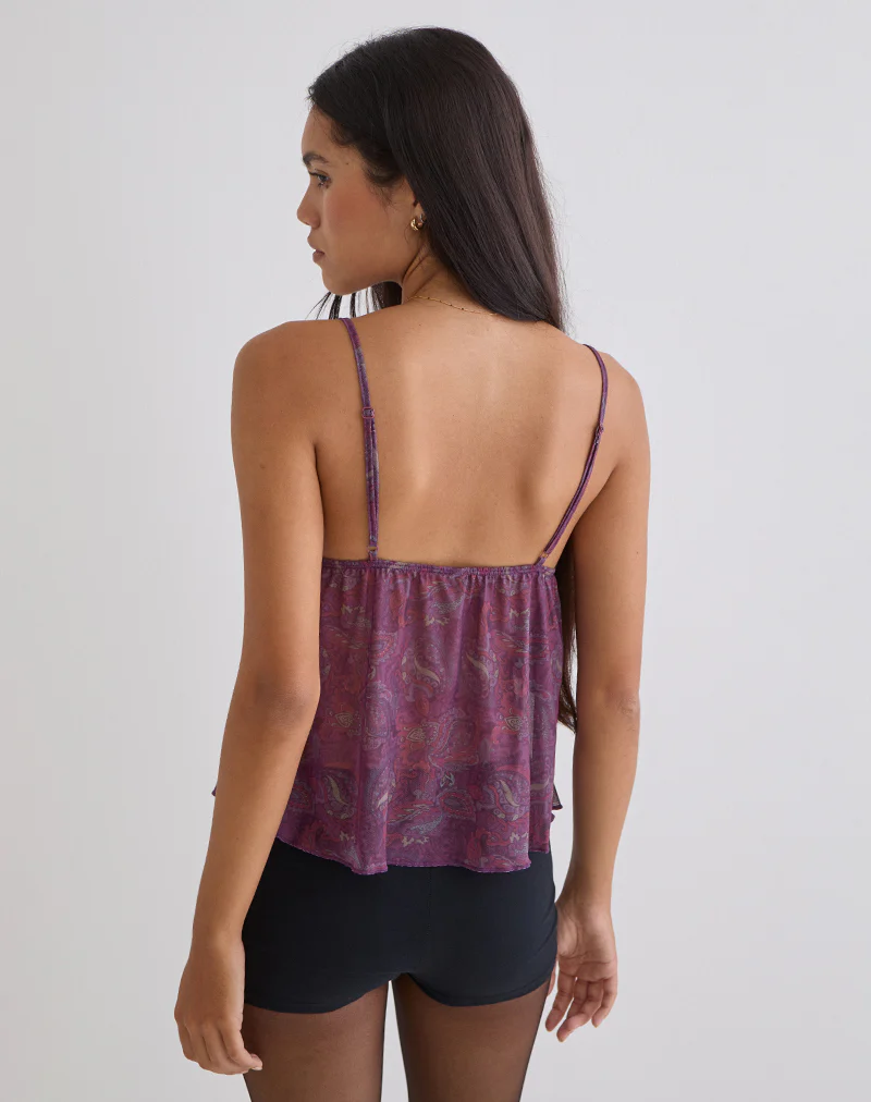 Nukara Butterfly Top in Regal Paisley Purple - Image 3