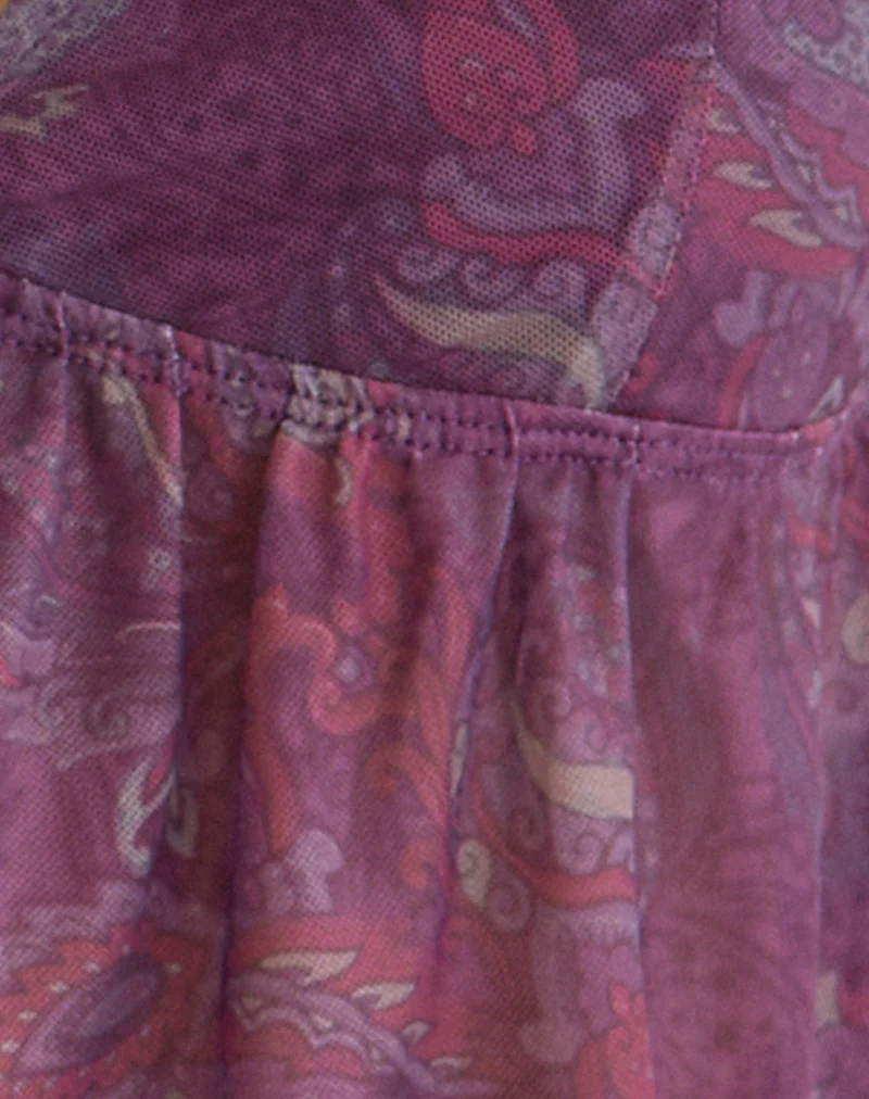 Nukara Butterfly Top in Regal Paisley Purple - Image 5