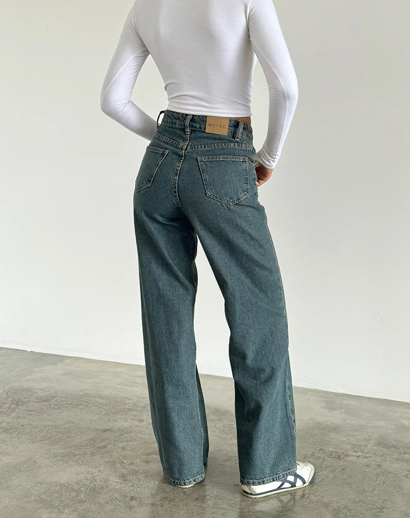 Parallel Jeans in Brown and Blue Acid - Image 3