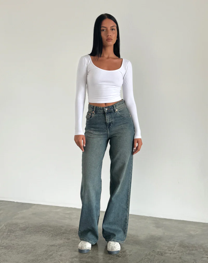 Parallel Jeans in Brown and Blue Acid - Image 4