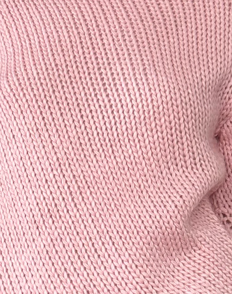 Ranvir Knitted Jumper in Baby Pink - Image 6