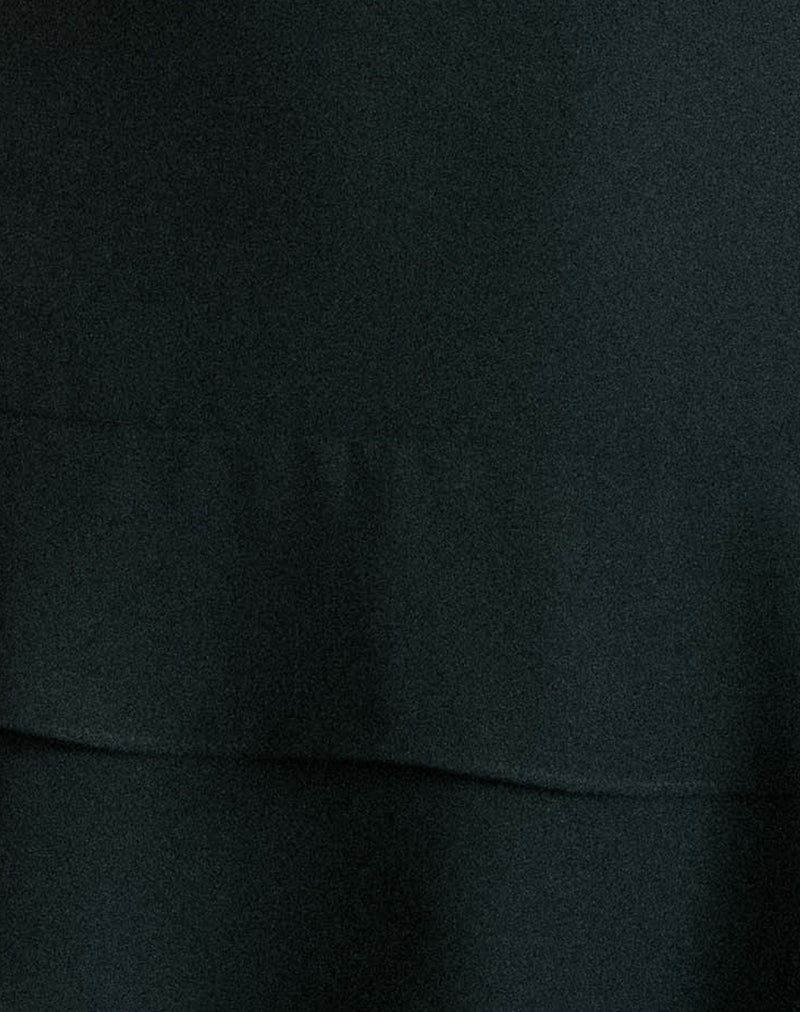 Riasi Ruffle Mini Dress in Chiffon Black - Image 8