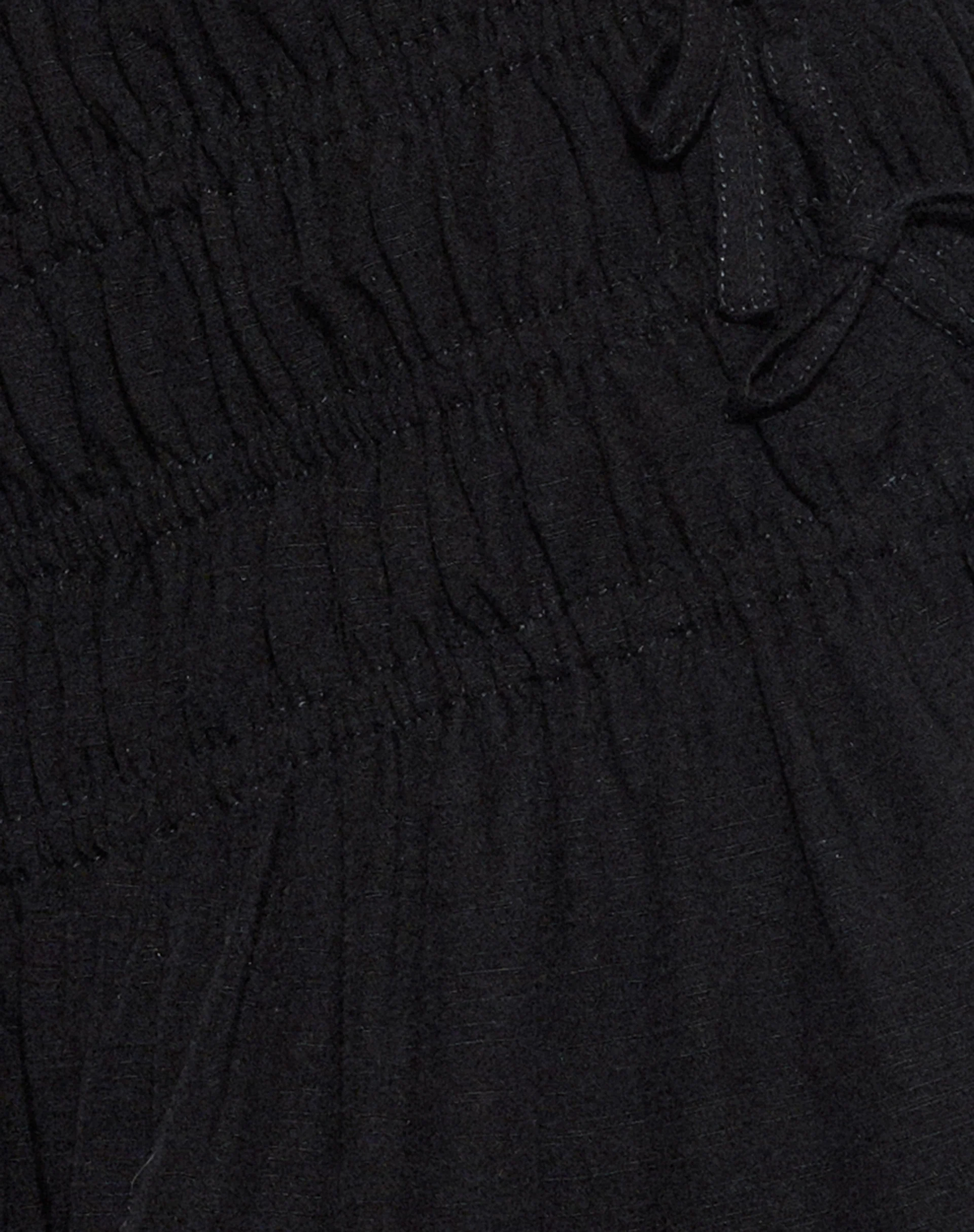 Rikako Shirred Mini Skirt in Black - Image 7