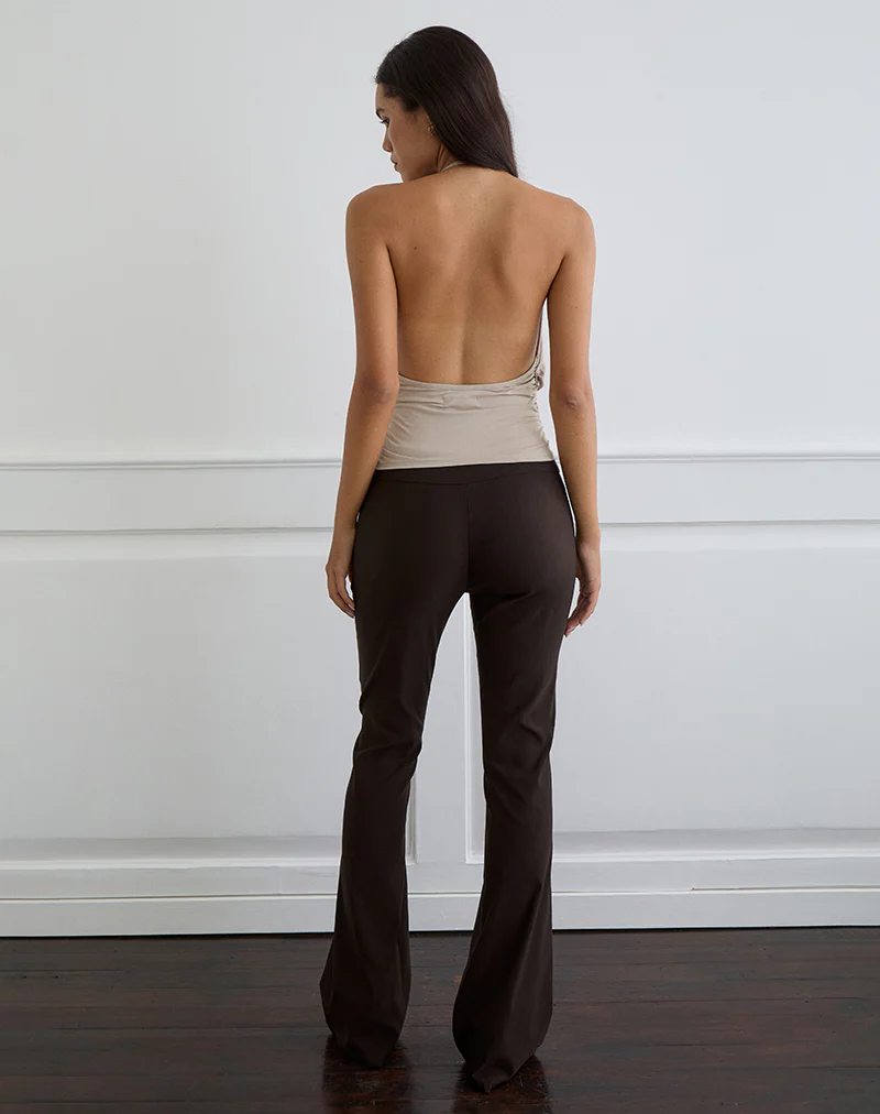 Sherlyn Halter Top in Cupro Oatmilk - Image 4