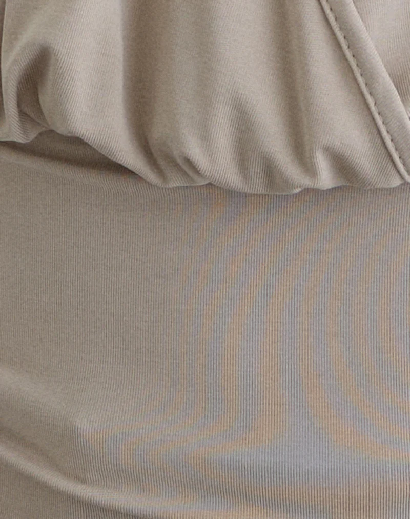 Sherlyn Halter Top in Cupro Oatmilk - Image 5