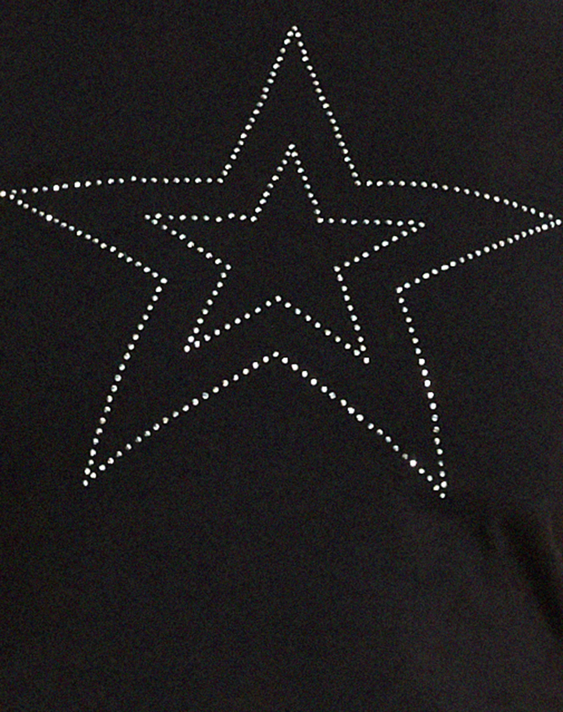 Surtila Crop Top in Black Star Hotfix Diamante - Image 8