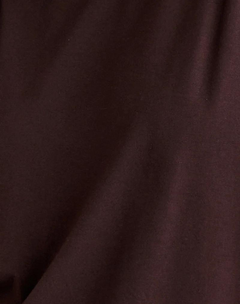 Sybe Long Sleeve Mini Dress in Bitter Chocolate - Image 6