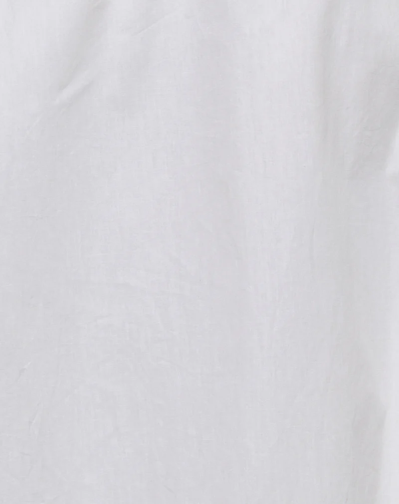 Taka Midi Skirt in Poplin White - Image 6