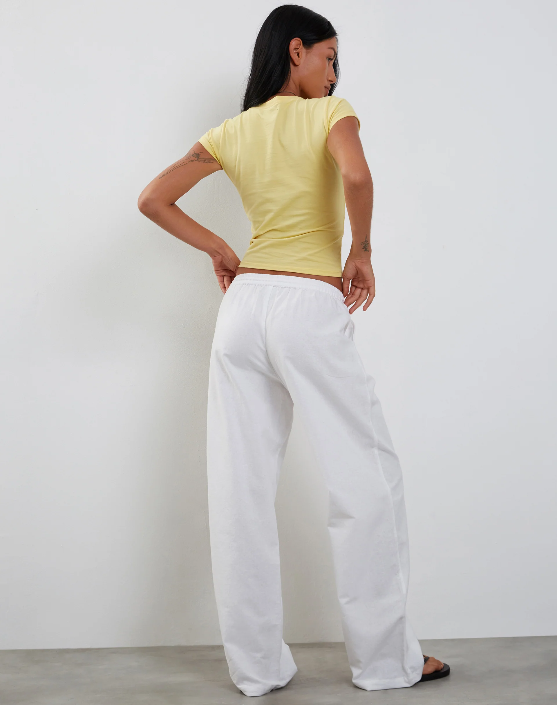 Tiona Baby Tee in Lemonade with Summer Flower Print - Image 6